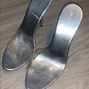 Clear Aldo heels
